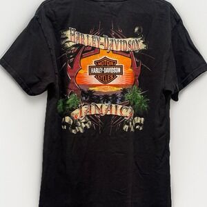 Vintage Harley-Davidson Jamaica Island Palm Beach Motorcycle Biker Tee Men's L